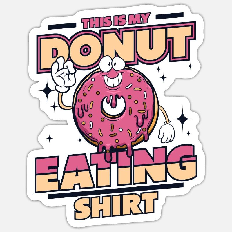C’est mon beignet de vêtements mangeant des beignets glacés Sticker taille S (10 x 10 cm)
