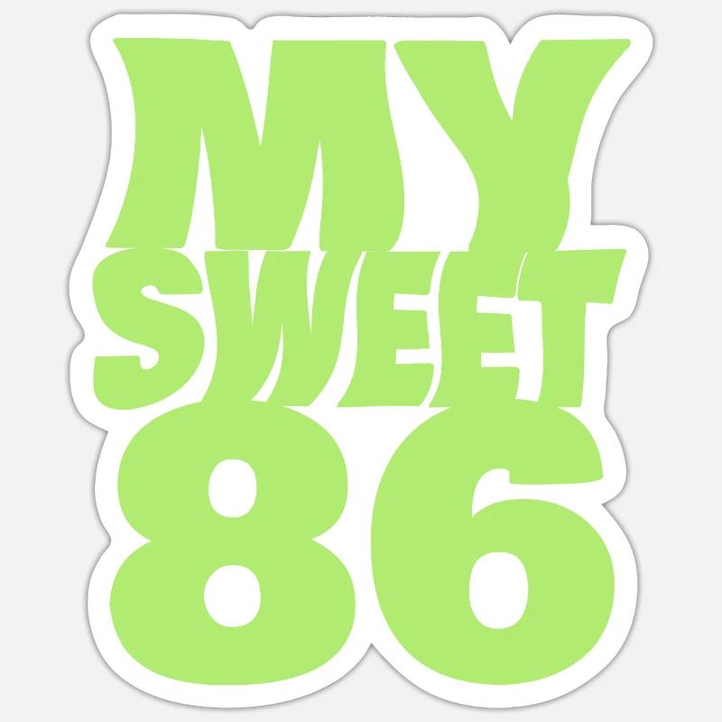 Doux 86 - Sticker taille S (10 x 10 cm) - blanc mat