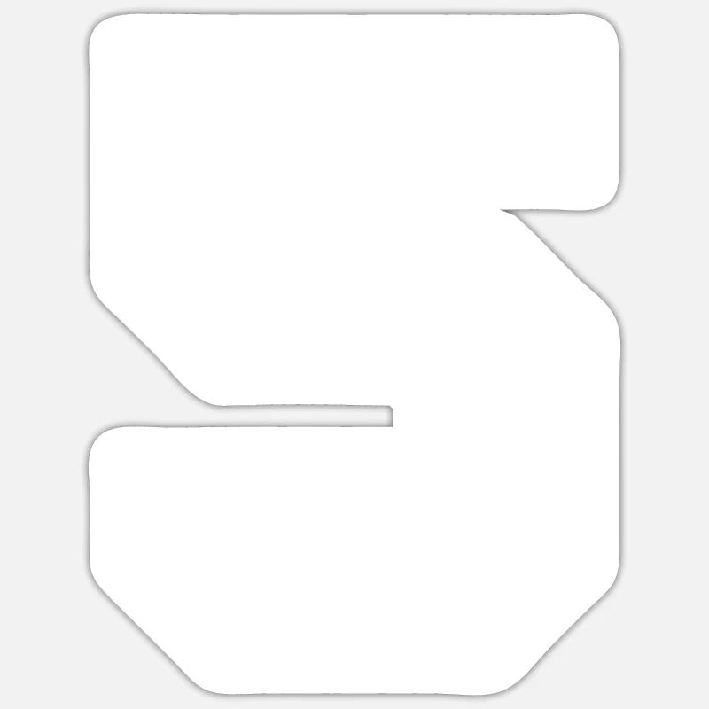 Numéro 5 - Sticker taille S (10 x 10 cm) - blanc mat