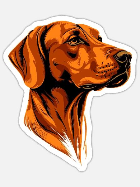 Rhodesian Ridgeback Jagdhund Hunde Stolz Ridgeback - Sticker Größe S (10 x 10 cm) - Mattweiß