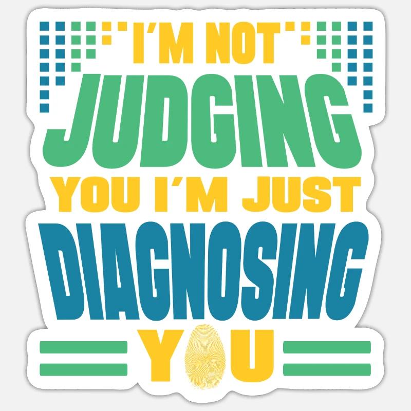 Forensic Psychologist Fingerprint Forensic - Sticker Größe S (10 x 10 cm) - Mattweiß