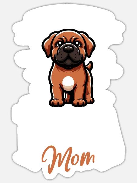 Tosa Inu Mama - Sticker Größe S (10 x 10 cm) - Mattweiß
