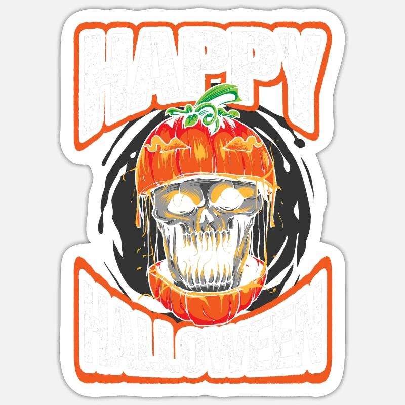 Joyeux halloween - Sticker taille S (10 x 10 cm) - blanc mat