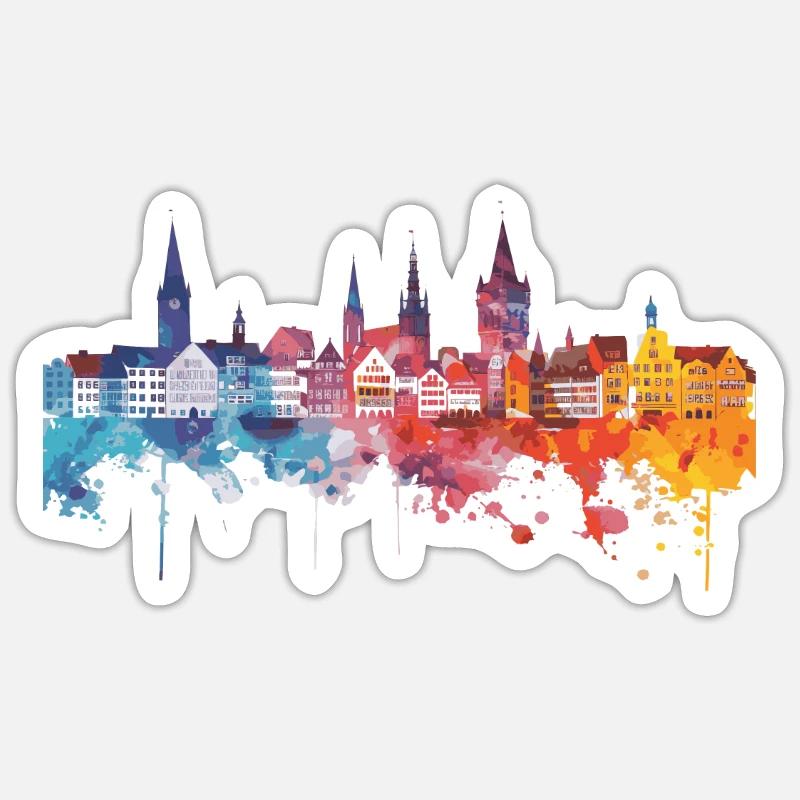 Wetzlar - Sticker taille S (10 x 10 cm) - blanc mat