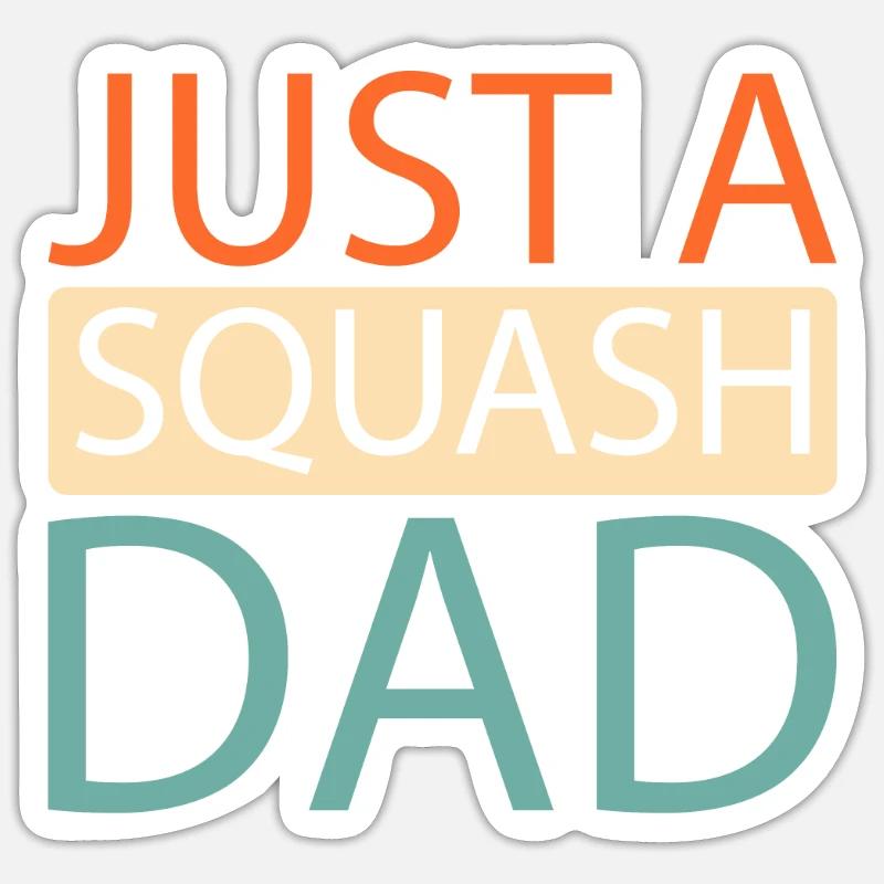 Le squash juste un papa de squash Sticker taille S (10 x 10 cm)