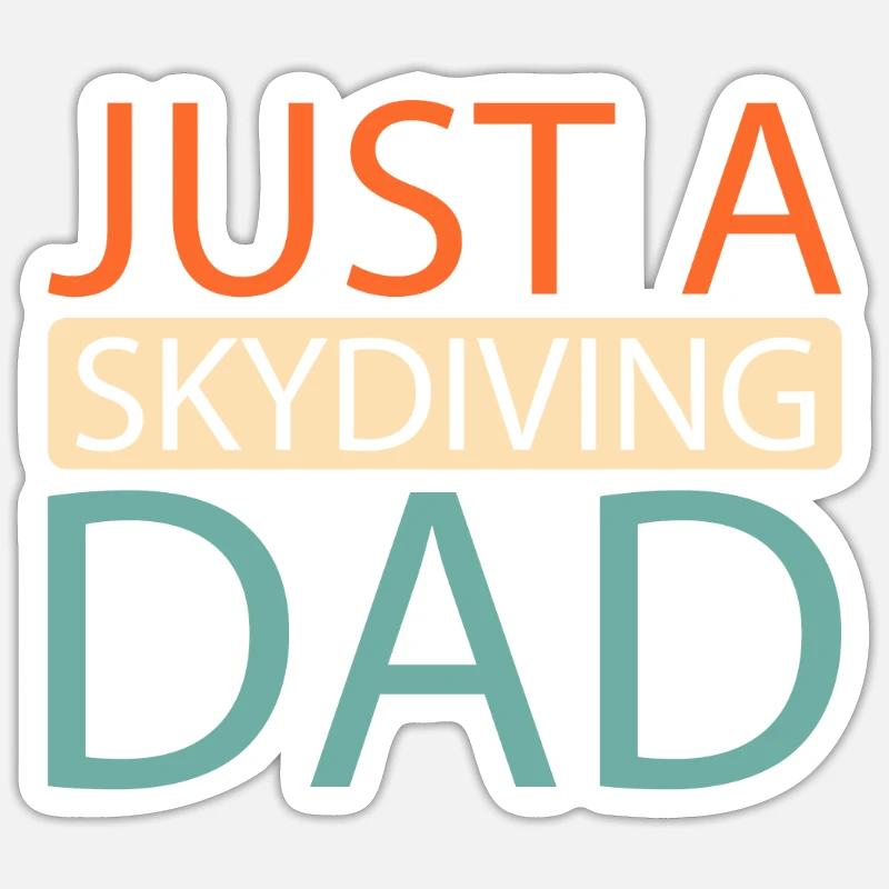 Skydiving - Sticker size S (10 x 10 cm) - white matte