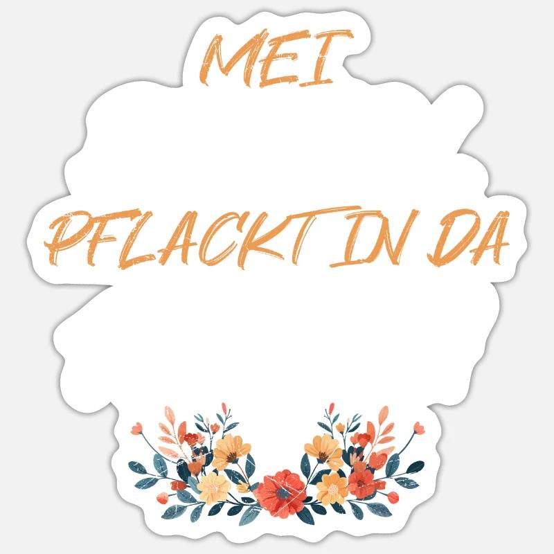 Today without Dirndl Replacement Dirndl Women Sticker size S (10 x 10 cm)