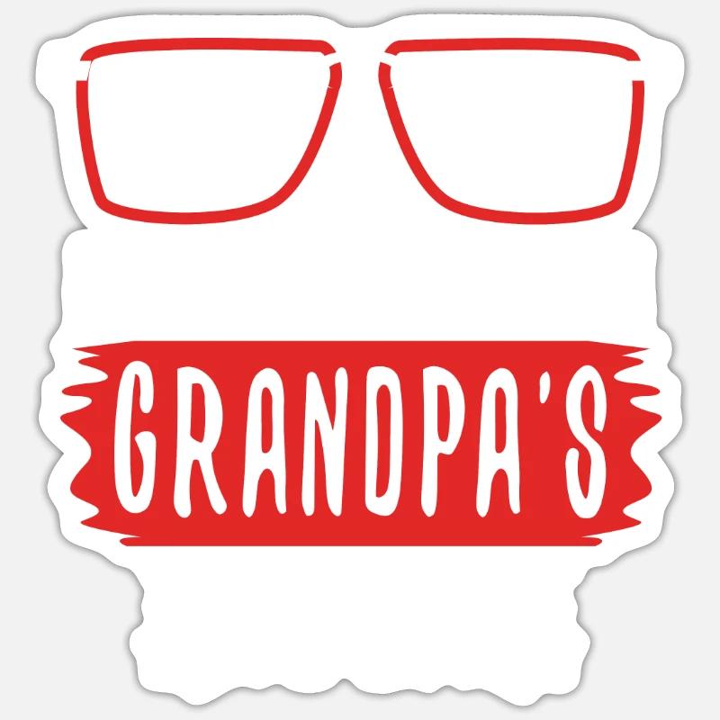 It was grandpas idea - Sticker size S (10 x 10 cm) - white matte