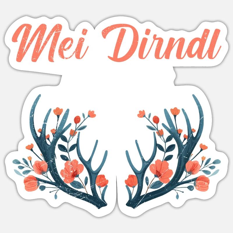 Today without Dirndl Replacement Dirndl Women Sticker size S (10 x 10 cm)