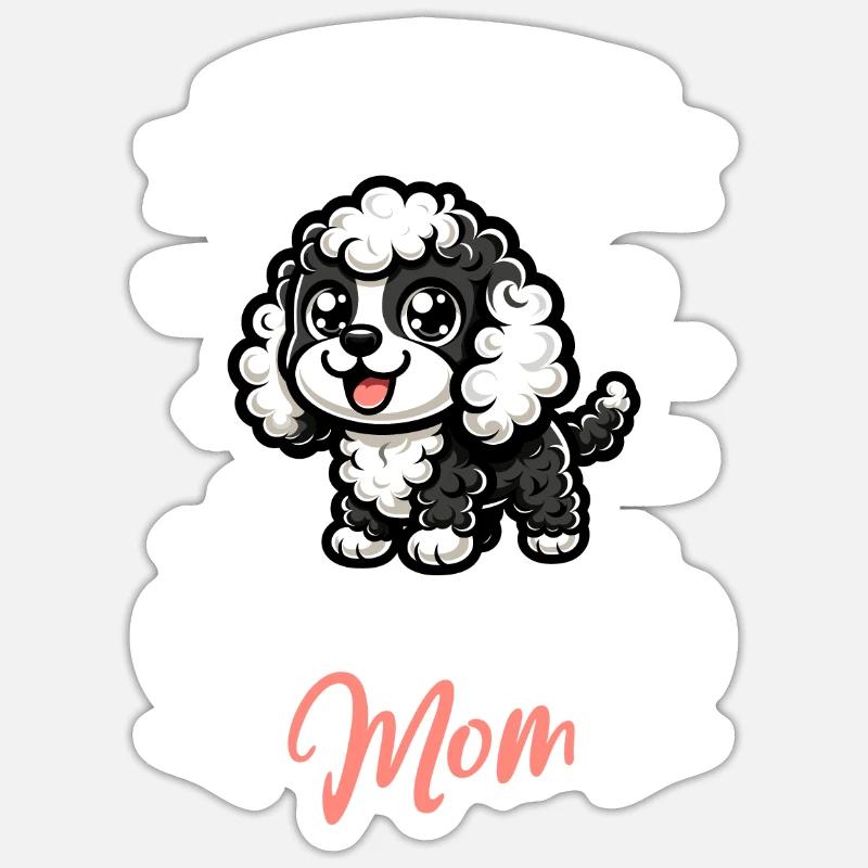 Maman Cockapoo Sticker taille S (10 x 10 cm)