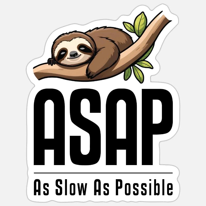 ASAP on white. - Sticker size S (10 x 10 cm) - white matte