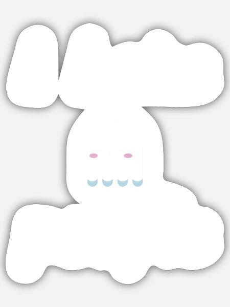 Ich hasse Leute - Sticker Größe S (10 x 10 cm) - Mattweiß