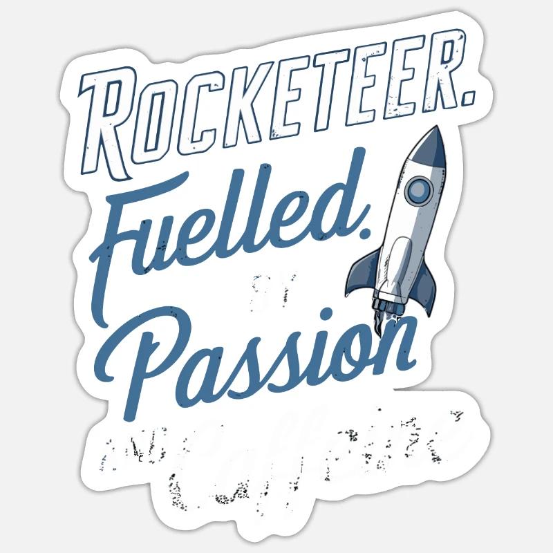 Model Rocket Builder - Sticker size S (10 x 10 cm) - white matte