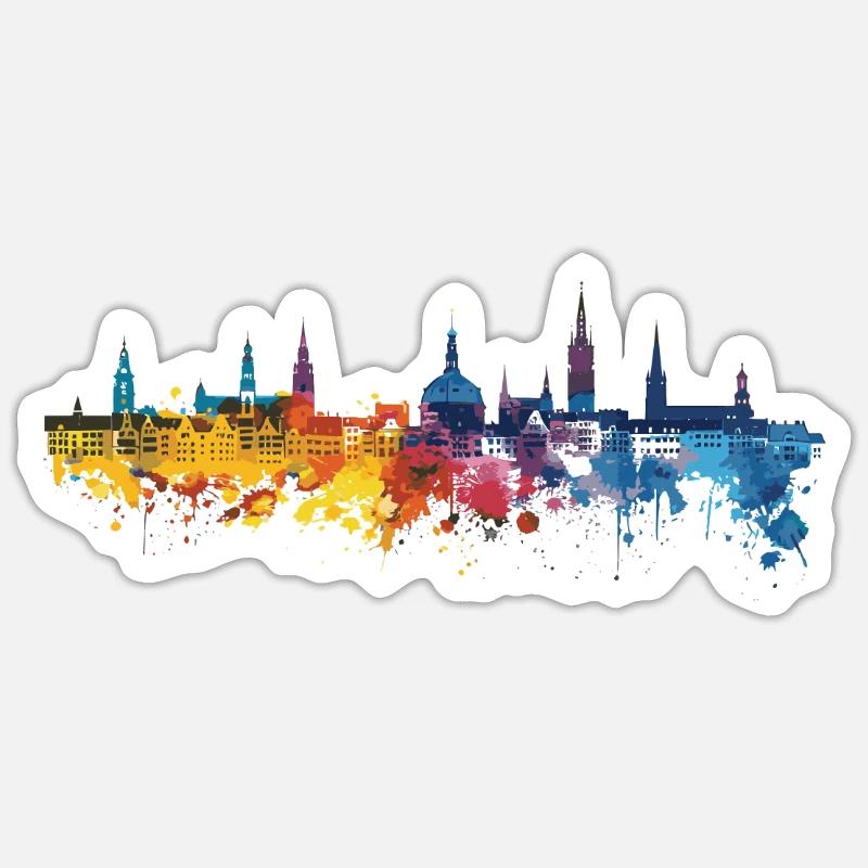 Zittau - Sticker Größe S (10 x 10 cm) - Mattweiß