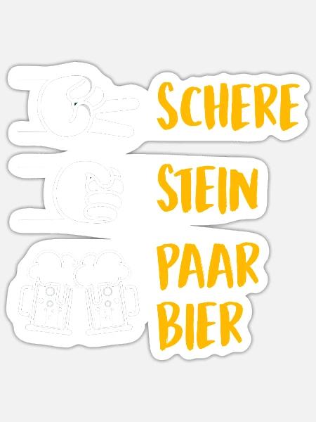 Biertrinker Bayern - Sticker Größe S (10 x 10 cm) - Mattweiß