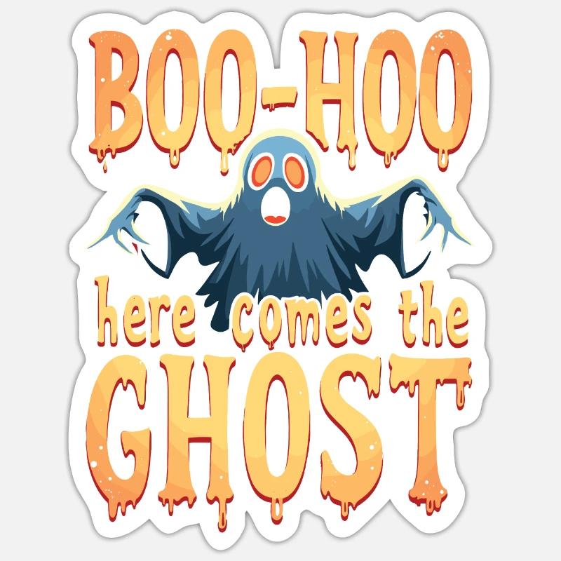 Halloween Ghost Ghost - Sticker size S (10 x 10 cm) - white matte