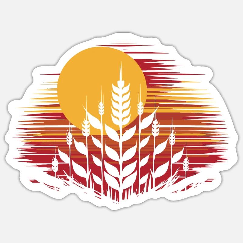 Weizen - Sticker Größe S (10 x 10 cm) - Mattweiß