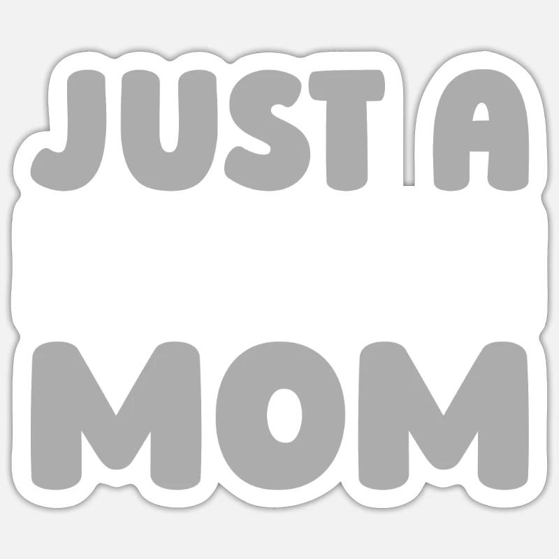 Karaté juste une maman karaté - Sticker taille S (10 x 10 cm) - blanc mat