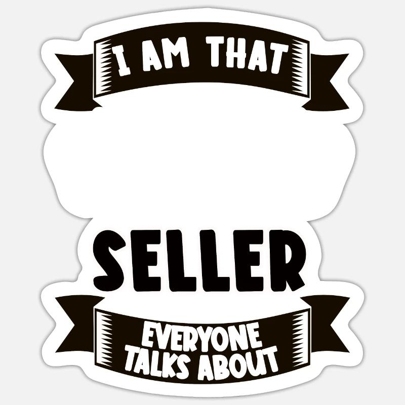 Verkäufer Lustiger Spruch Geschenkidee - Sticker Größe S (10 x 10 cm) - Mattweiß