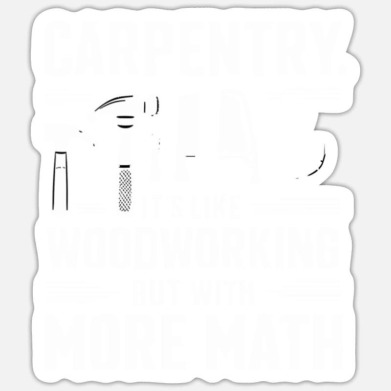 menuiserie menuiserie humour math lover Sticker taille S (10 x 10 cm)