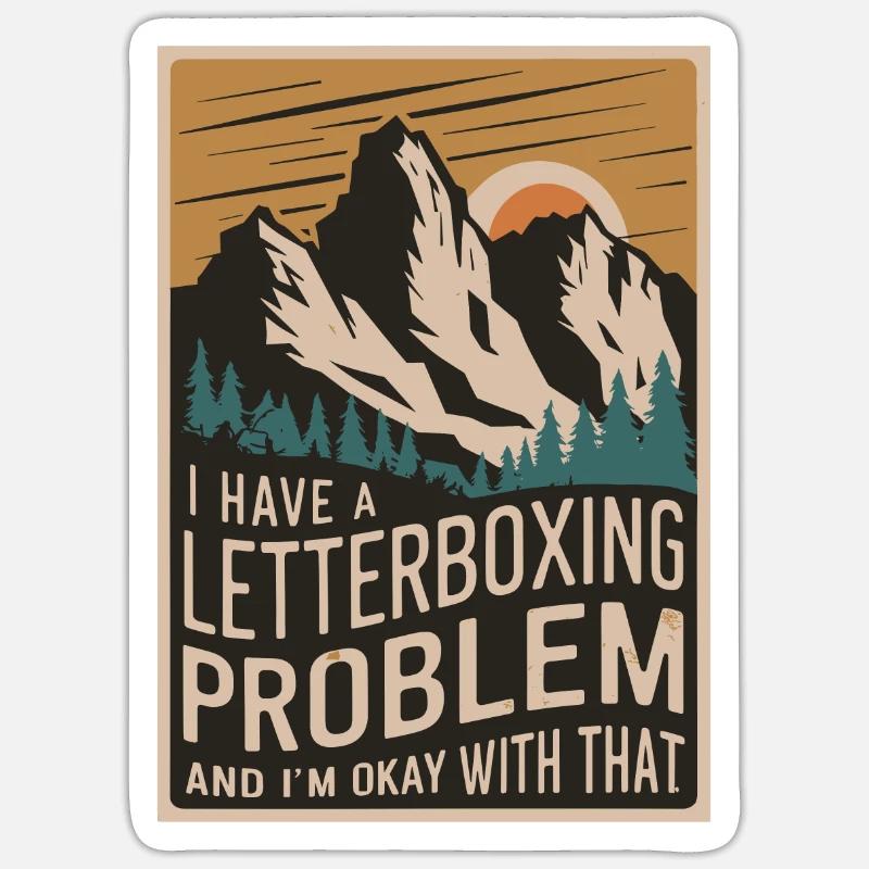 Ich habe ein Letterboxing-Problem lustig - Sticker Größe S (10 x 10 cm) - Mattweiß