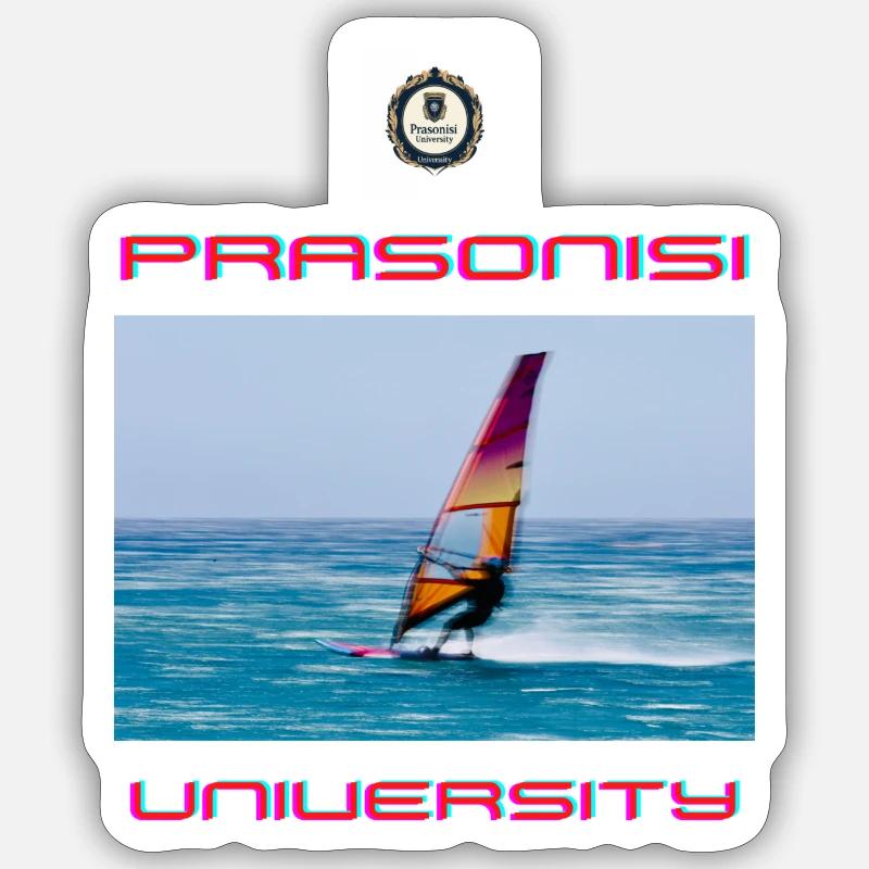 Prasonisi University - Sticker size S (10 x 10 cm) - white matte