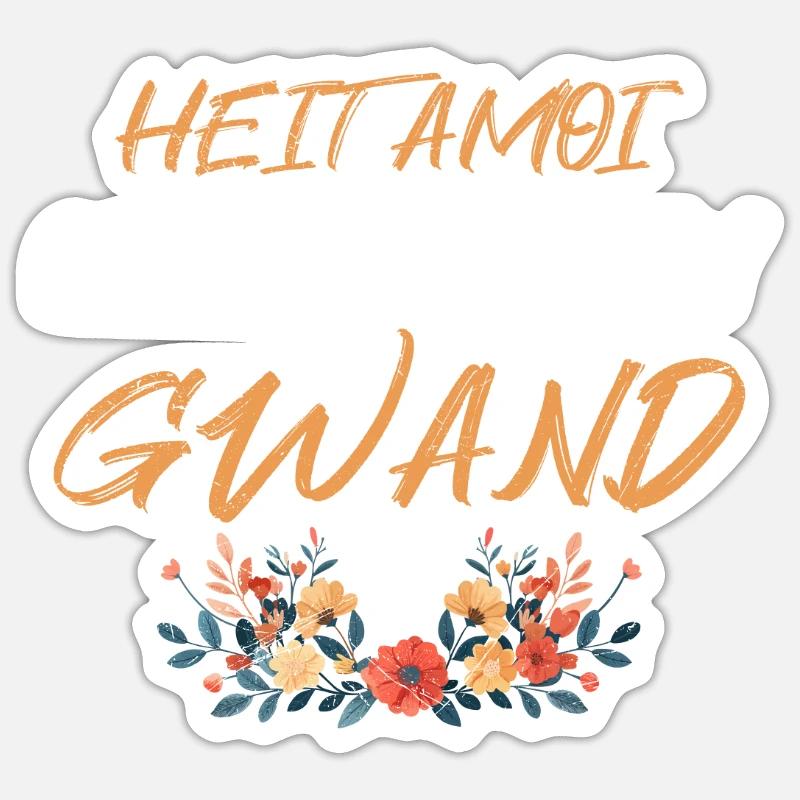 Today without Dirndl Replacement Dirndl Women Sticker size S (10 x 10 cm)