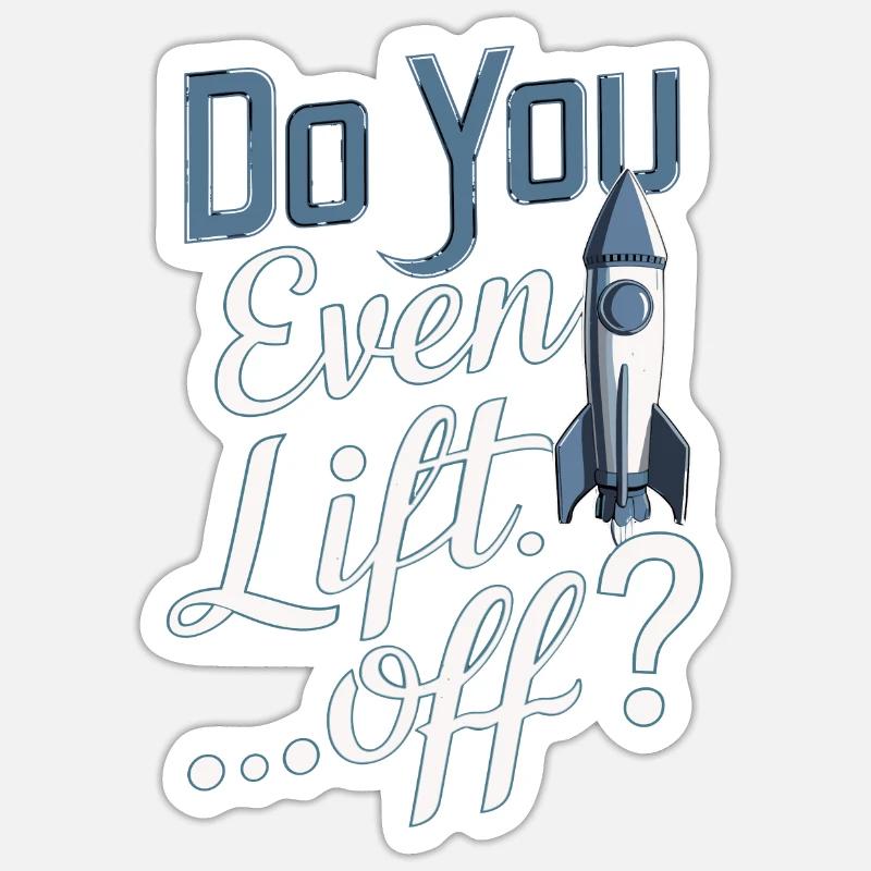 Faites-vous même décoller drôle modèle constructeur de fusées Sticker taille S (10 x 10 cm)