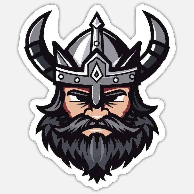 Valhalla viking - Sticker taille S (10 x 10 cm) - blanc mat