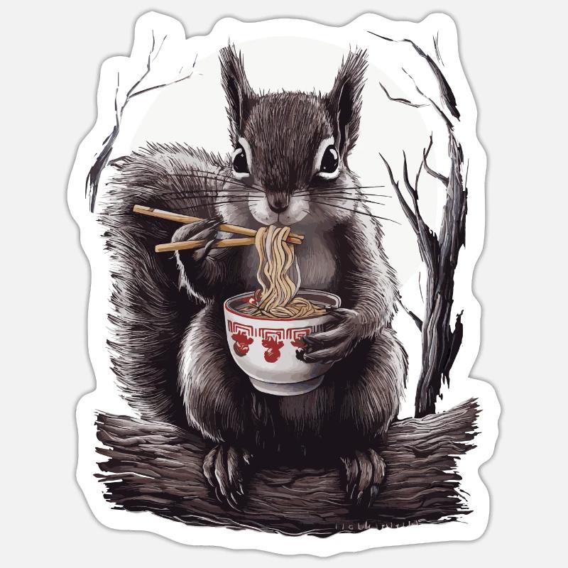 Eichhörnchen Sticker Größe S (10 x 10 cm)