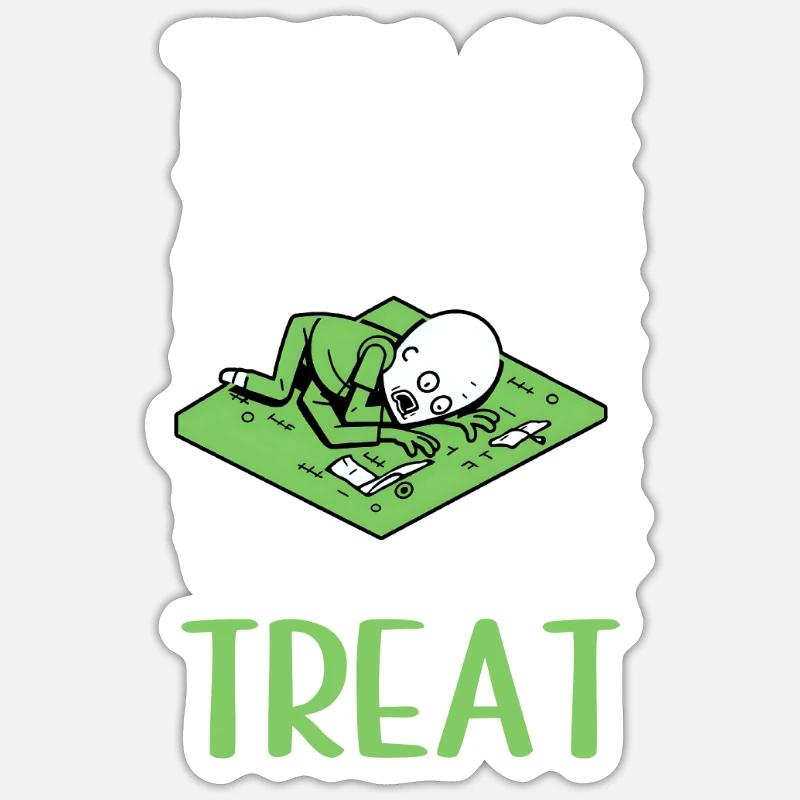 Halloween-Mathelehrer Trig Oder Leckerli Zombie Sticker Größe S (10 x 10 cm)