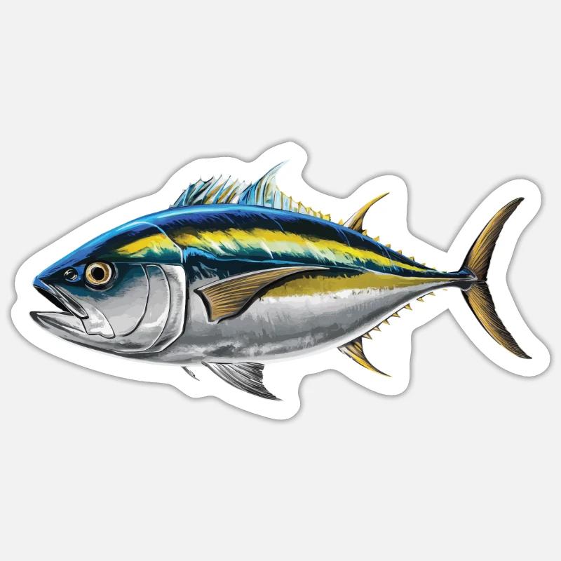 Thunfisch Sticker Größe S (10 x 10 cm)