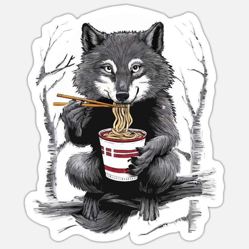 Wolf Sticker Größe S (10 x 10 cm)