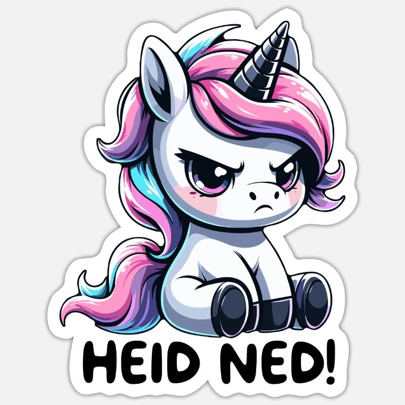 Heid Ned - Sticker taille S (10 x 10 cm) - blanc mat