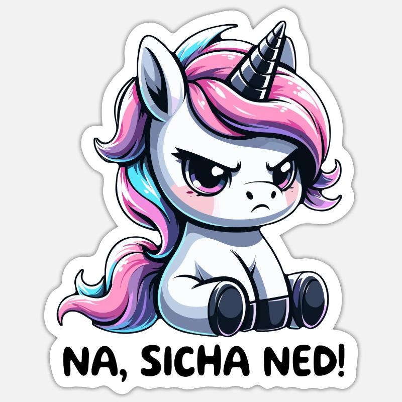 Na Sicha Ned - Sticker taille S (10 x 10 cm) - blanc mat