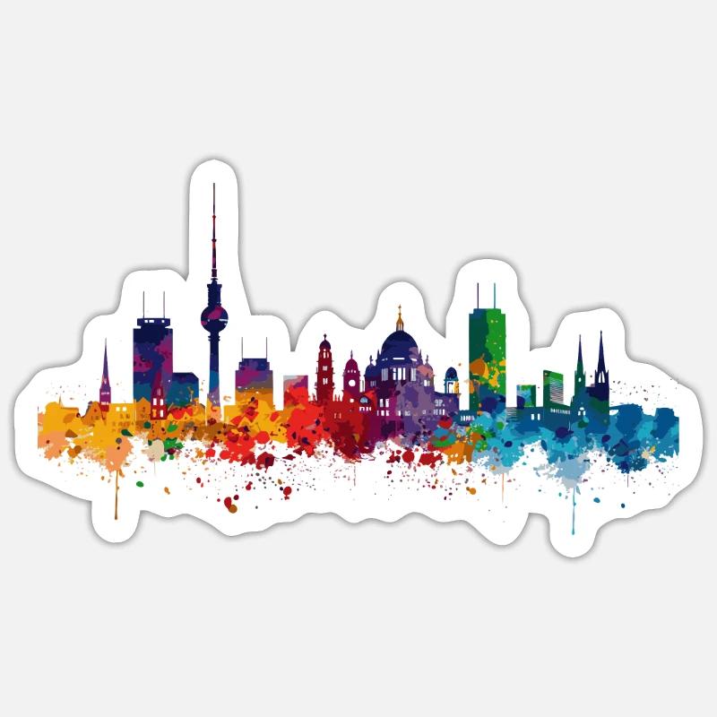 Bottrop - Sticker Größe S (10 x 10 cm) - Mattweiß