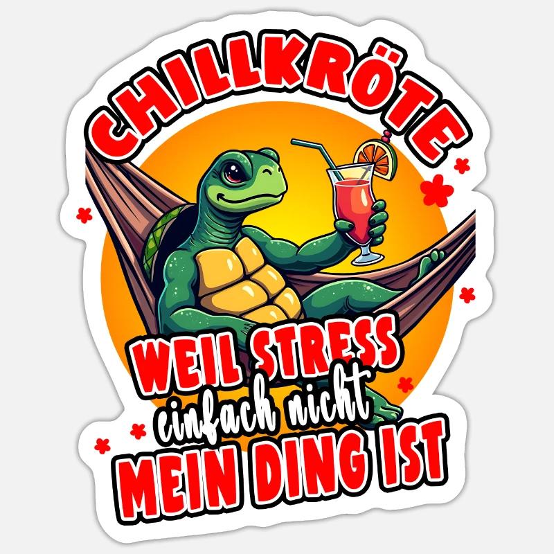 Chill toad because stress just isn't my thing Sticker size S (10 x 10 cm)