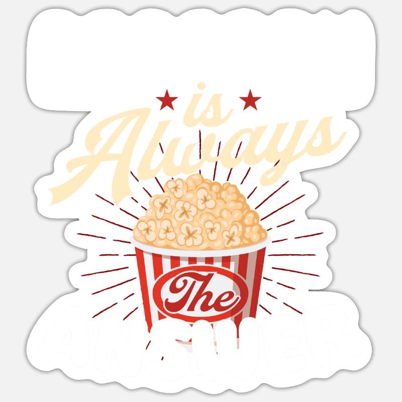 Popcorn Is Always The Answer - Kettle Corn Caramel Sticker size S (10 x 10 cm)