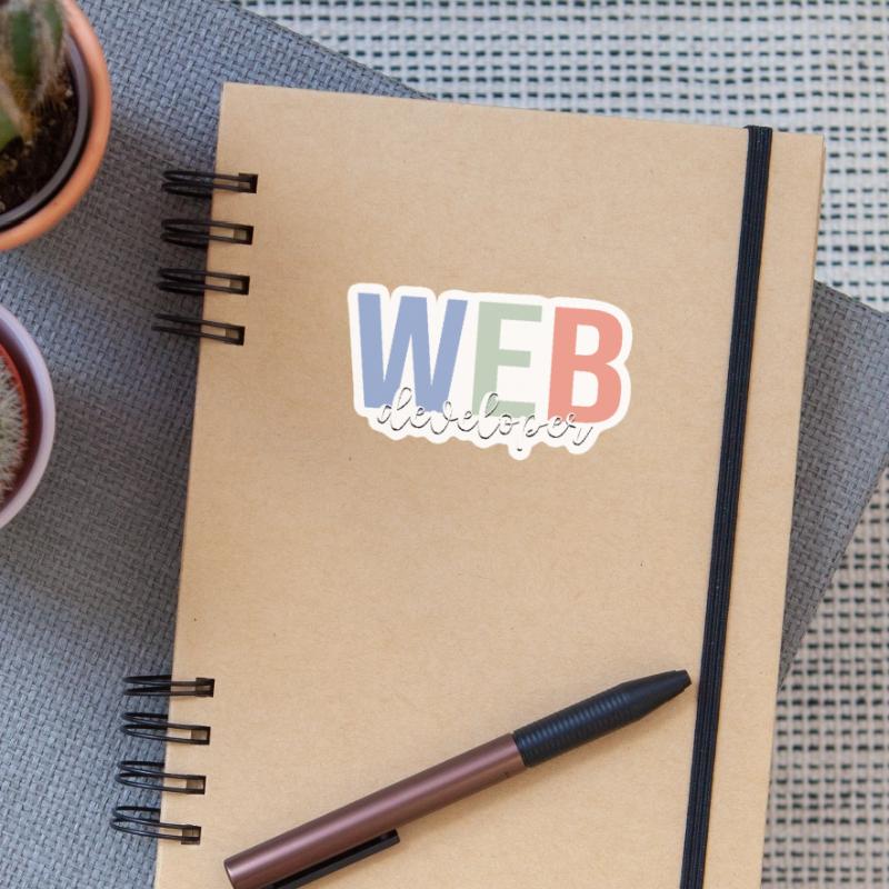 Développeur Web Codage Programmeur Programmation Sticker taille S (10 x 10 cm)