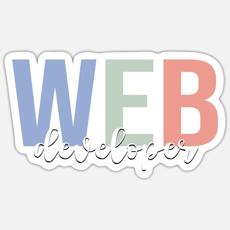 Webentwickler Kodierung Programmierer Programmieru - Sticker Größe S (10 x 10 cm) - Mattweiß