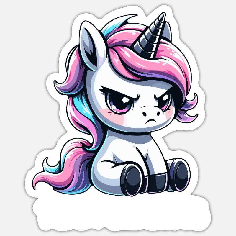 Team Grantig Groups Dialect Saying Unicorn Sticker size S (10 x 10 cm)