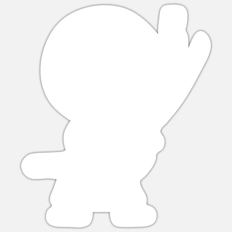 iaido - Sticker taille S (10 x 10 cm) - blanc mat