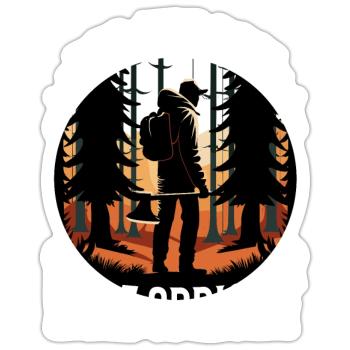 Who talks to the wood - Sticker size S (10 x 10 cm) - white matte - Front