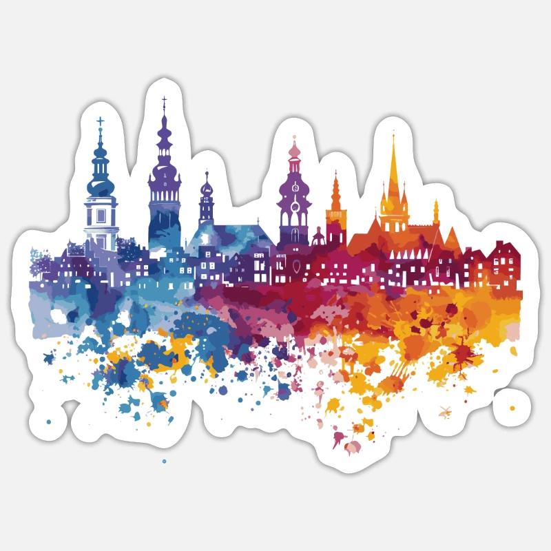 Celle - Sticker Größe S (10 x 10 cm) - Mattweiß