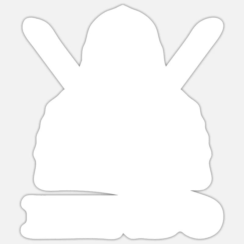 KENDO - Sticker taille S (10 x 10 cm) - blanc mat