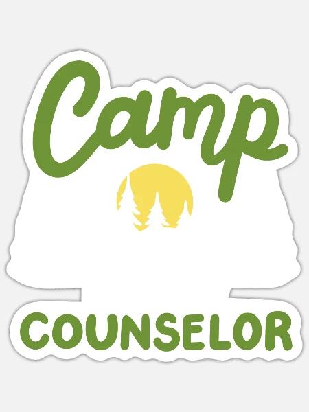 Camping Camp-Betreuer - Sticker Größe S (10 x 10 cm) - Mattweiß