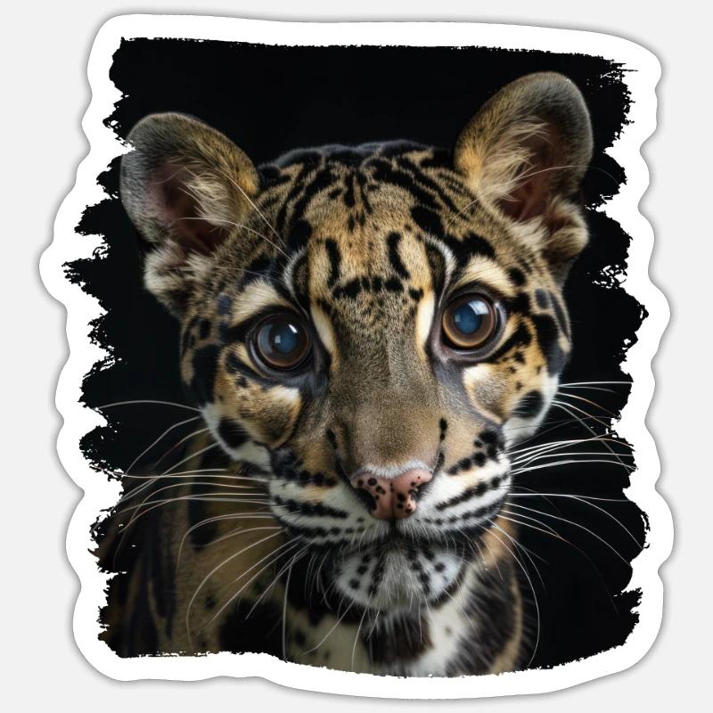 Clouded Leopard Nebelparder Sticker size S (10 x 10 cm)