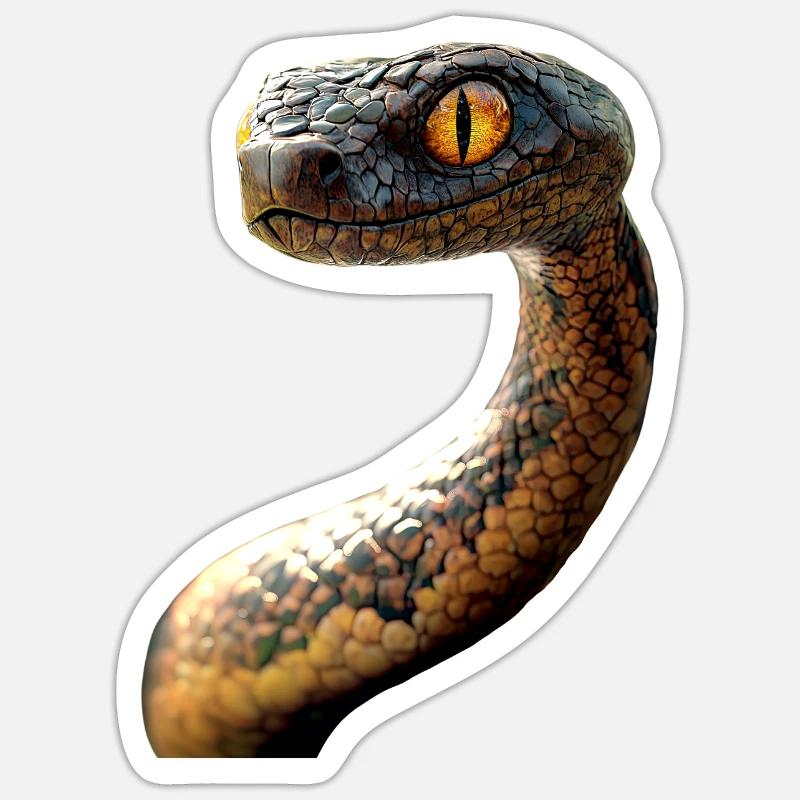 Snake Python Cobra Mamba Rattlesnake Snake Sticker size S (10 x 10 cm)