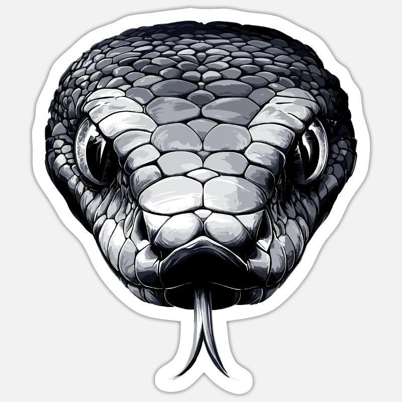 Schlange Python Kobra Mamba Klapperschlange Snake Sticker Größe S (10 x 10 cm)