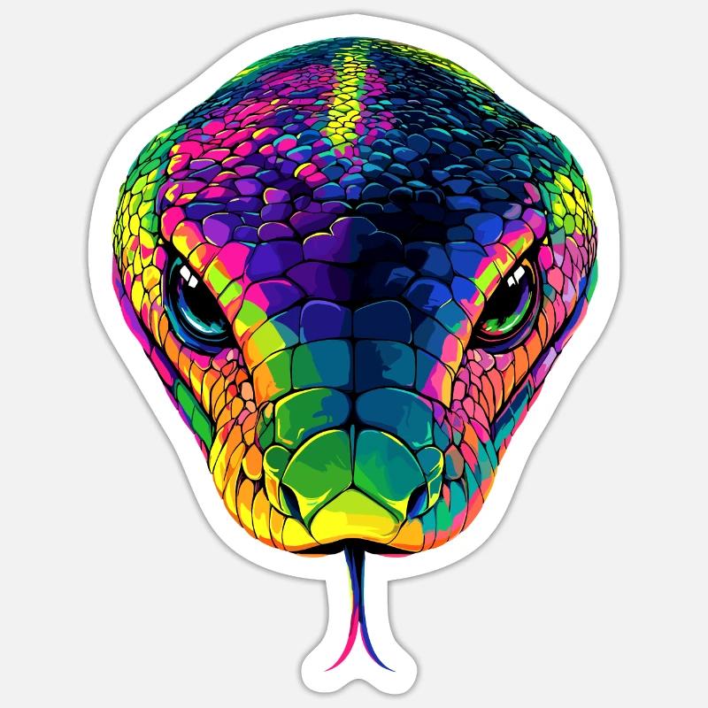Snake Python Cobra Mamba Rattlesnake Snake Sticker size S (10 x 10 cm)